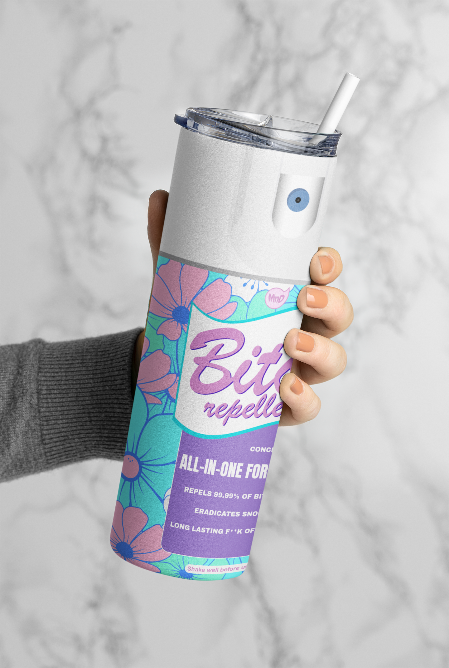 AnjecaLife b@tch repellent 750 ml stainless steel water bottle