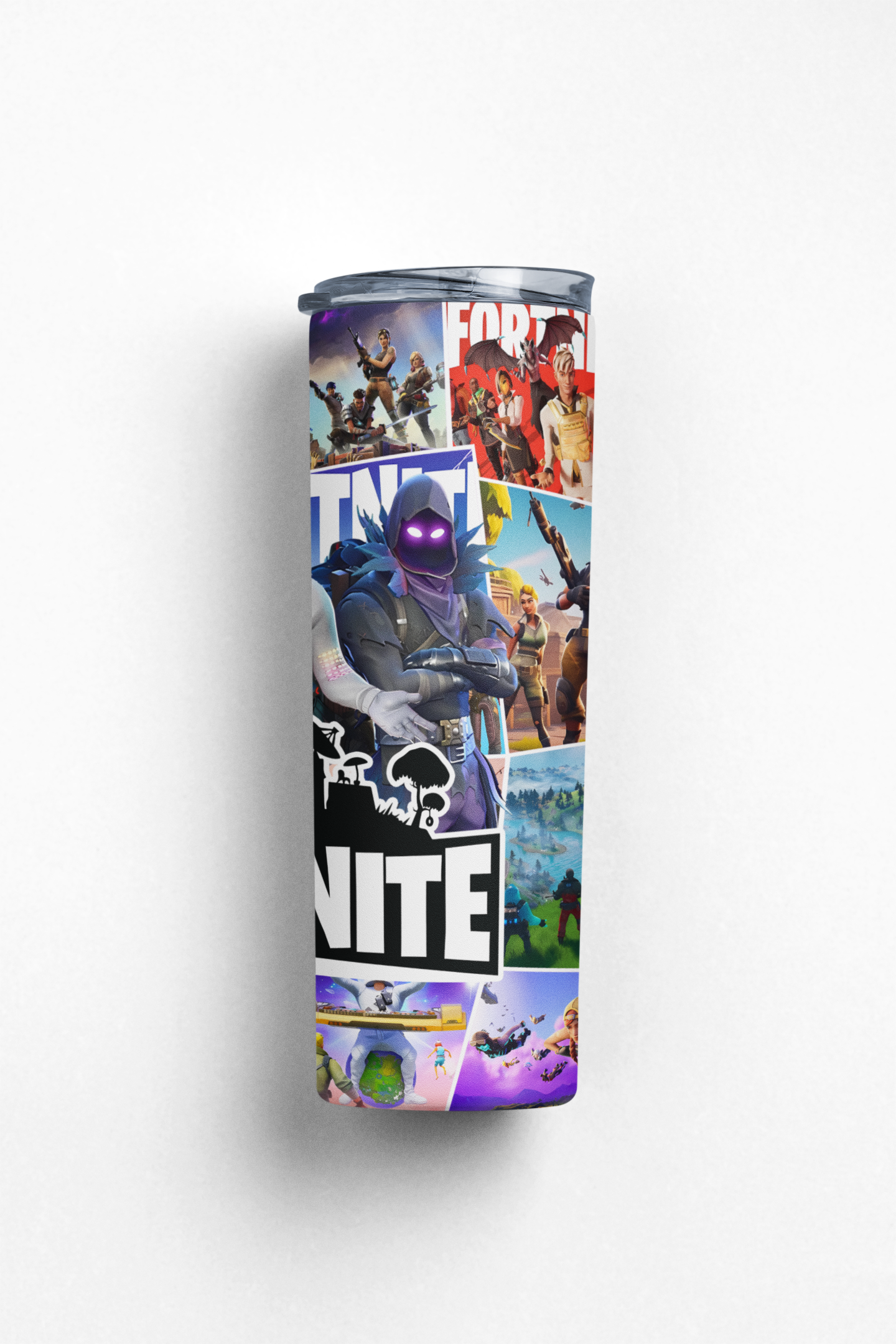 AnjecaLife FORTNITE inspired tumbler comic book style / water bottle with metal straw (Copy)